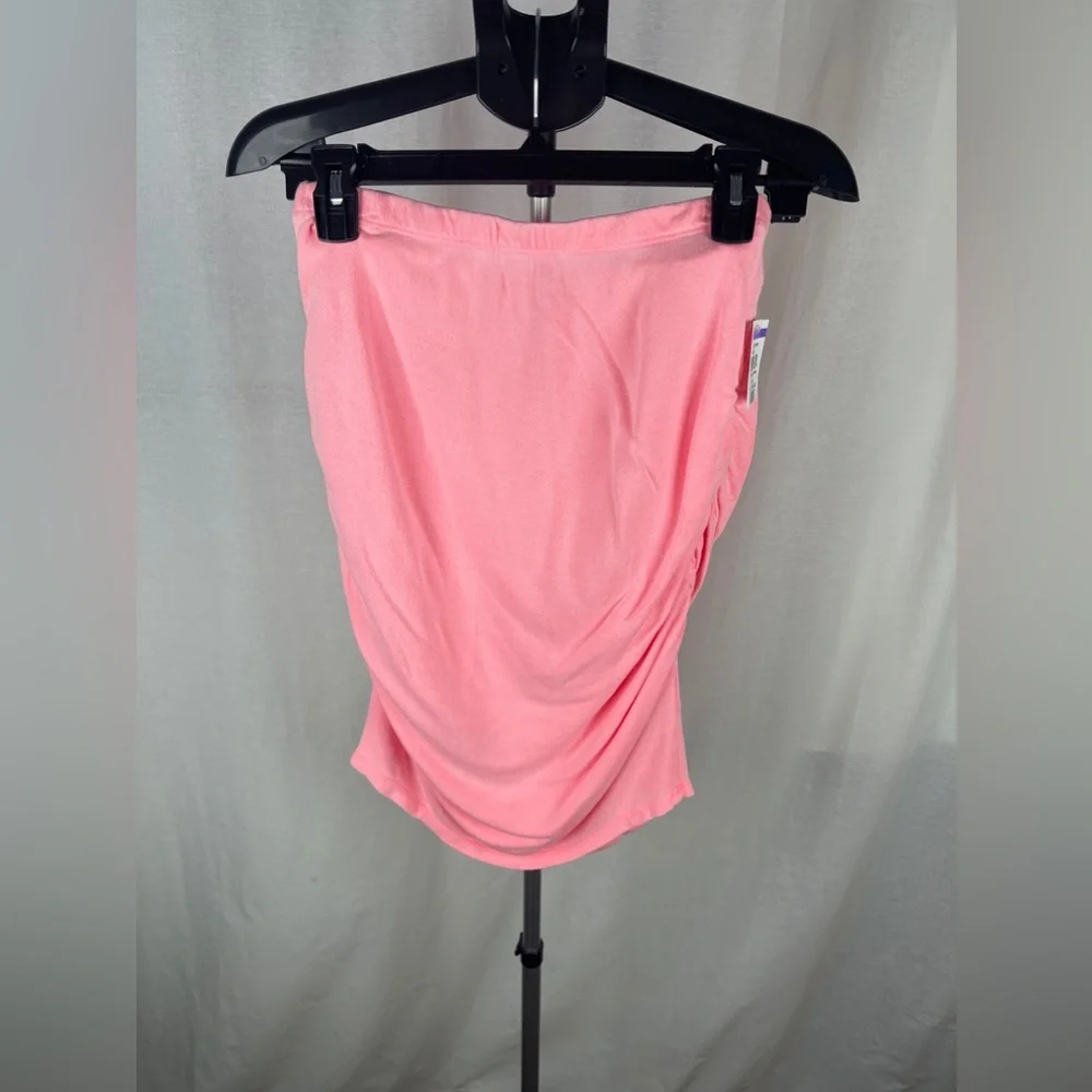Sundry Womens Ruched Pink Mini Pencil Skirt Size 2 (XS) NWT
